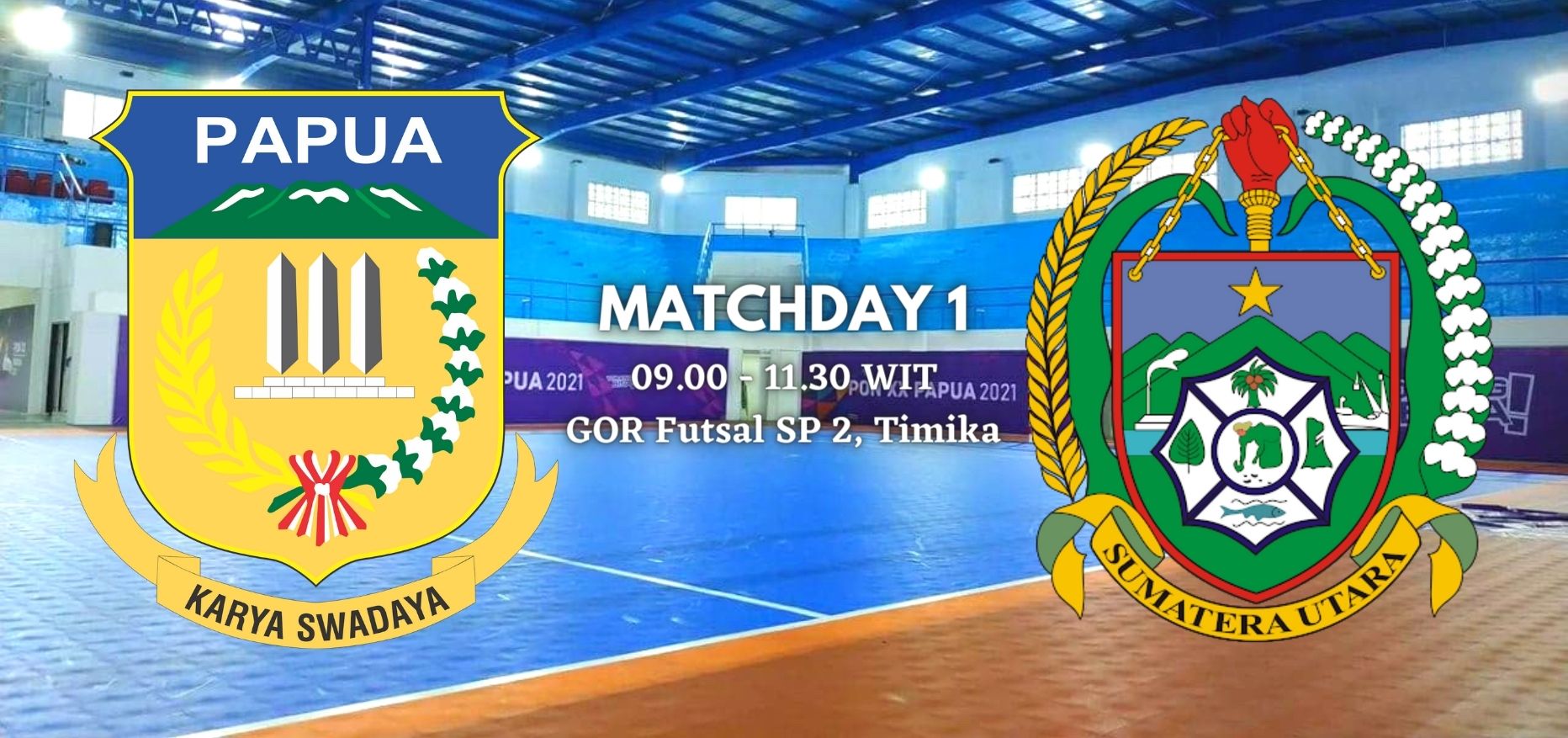 Kick Off Futsal PON XX Papua, Tim Tuan Rumah Bertemu Sumatera Utara